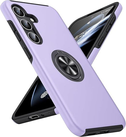 For Samsung Galaxy S25 Edge Purple Case with Ring Holder Kickstand
