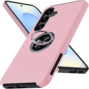For Samsung Galaxy A17 Case with Ring Holder Kickstand Phone Case,Pink