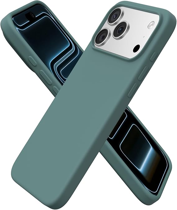 For iPhone 17 Pro Max  case Dark Green Silicone