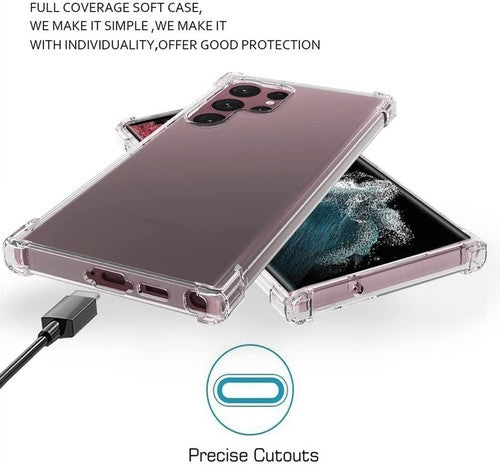 For Samsung Galaxy S25 Ultra Edge S24 S23 S21 Flexible Clear Shockproof  TPU case