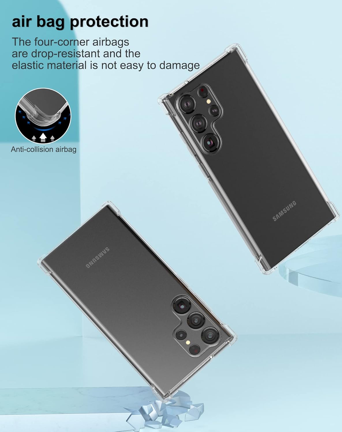 For Samsung Galaxy S25 Ultra Edge S24 S23 S21 Flexible Clear Shockproof  TPU case