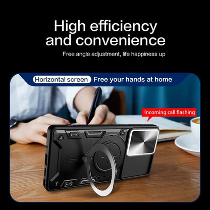 Shockproof case with Camera Slide Window Cover For Samsung Galaxy A15