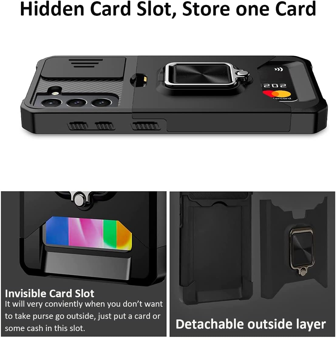 Shockproof Tough Case For Samsung Galaxy A36 Case with Card holder