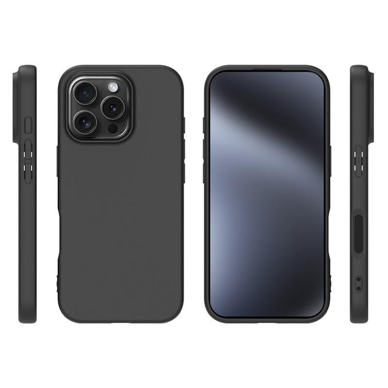 Black Slim Protective TPU Case For iPhone 15 Pro
