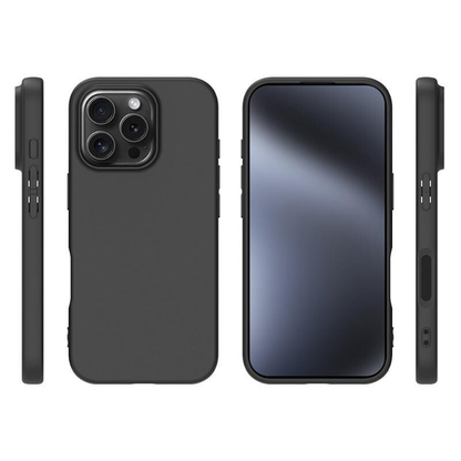 Black Slim Protective TPU Case For iPhone 15 Pro