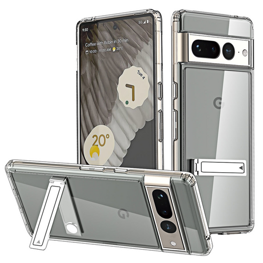 For Google Pixel 8 Pro Case Clear Shockproof KickStand Protective Cover