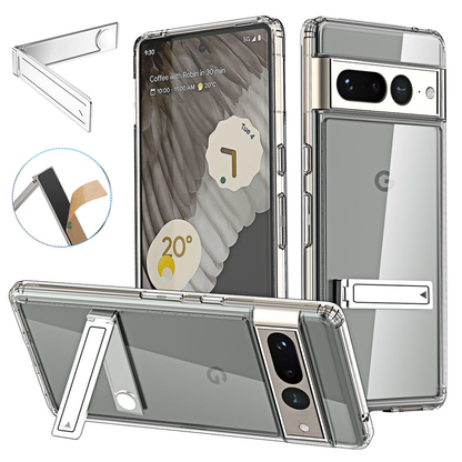 For Google Pixel 8 Pro Case Clear Shockproof KickStand Protective Cover