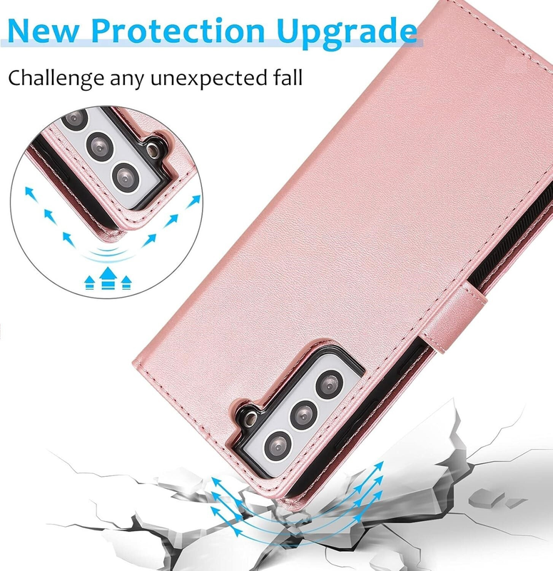 For Samsung Galaxy A16 Leather flip Rose Gold Magnet wallet cover
