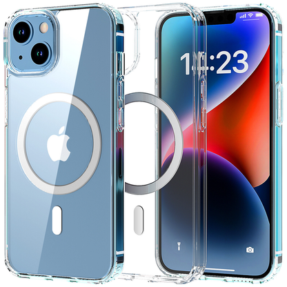 For iPhone 15 Clear Case MagSafe + 1x Screen Protector