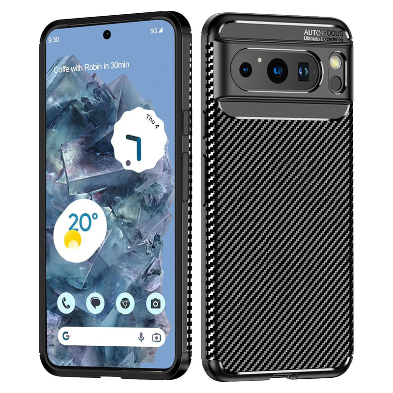 For Google Pixel 7a Case Heavy Duty Shockproof Carbon Fiber Cover