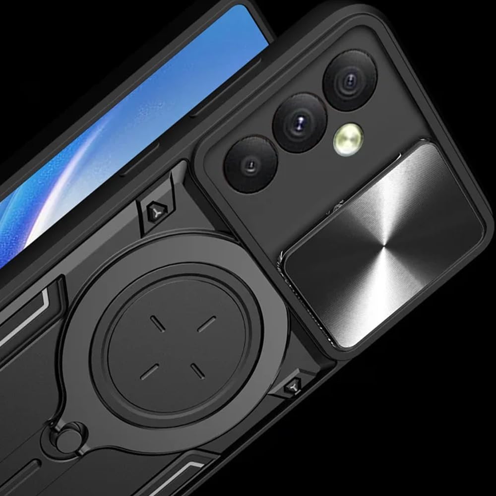 Shockproof case with Camera Slide Window Cover For Samsung Galaxy A15