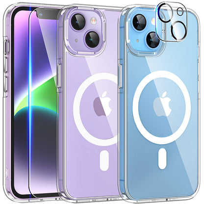 For iPhone 14 Magsafe Clear Case+ 2  x Screen Protectors + 1 x Camera Lens Protector