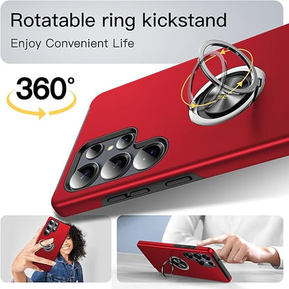 For Samsung Galaxy S26 Ultra Case  Kickstand Red Case