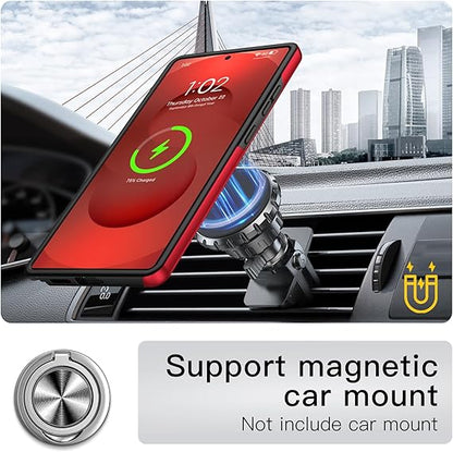 For Samsung Galaxy S26 Ultra Case  Kickstand Red Case