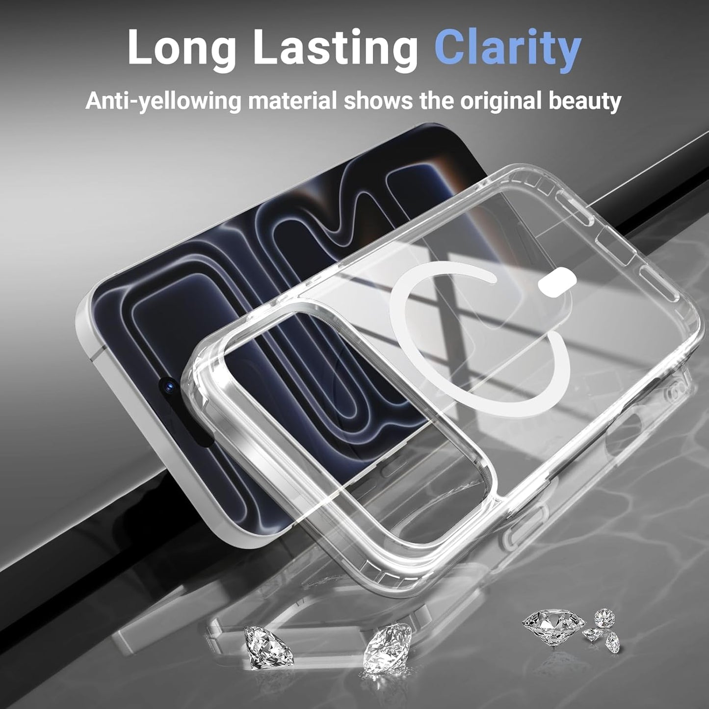 For iPhone 17 Pro Max Clear Case Magsafe Cover