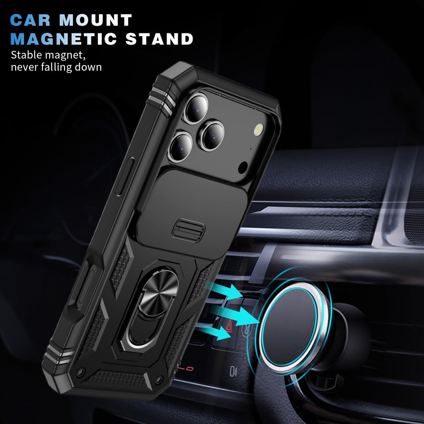 For iPhone 17 Pro Shockproof Case with Camera Lens Protections