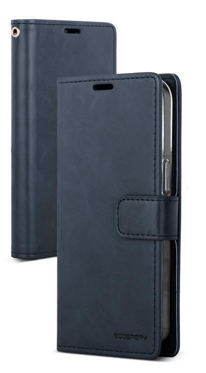 For iPhone 12 mini  Flip Wallet Navy Blue Case