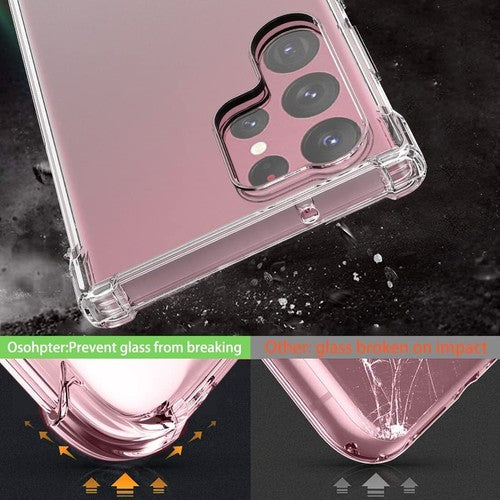 For Samsung Galaxy S25 Ultra Edge S24 S23 S21 Flexible Clear Shockproof  TPU case
