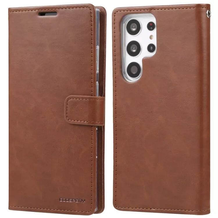 For Samsung Galaxy S23 Plus Wallet Case with Card holder Brown  Flip Cover