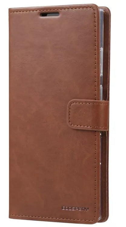 For iPhone 14 Wallet Flip Case-Brown