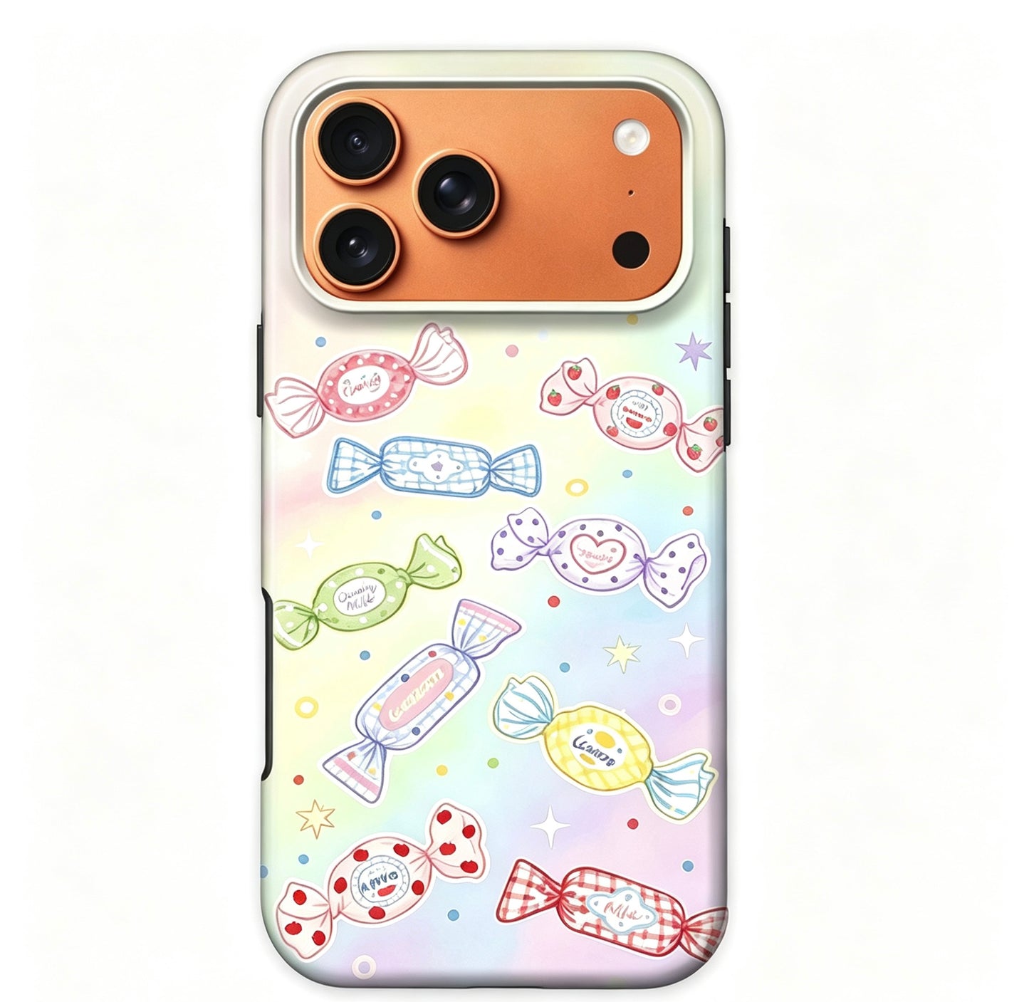 For iPhone 17 Pro Magsafe Case- Candy Pattern Dual Layer Protection