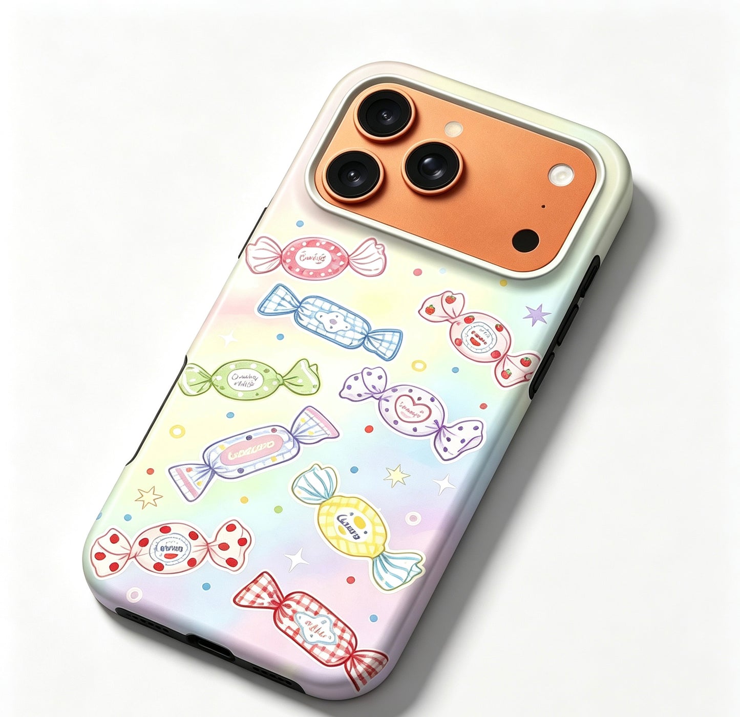 For iPhone 17 Pro Magsafe Case- Candy Pattern Dual Layer Protection