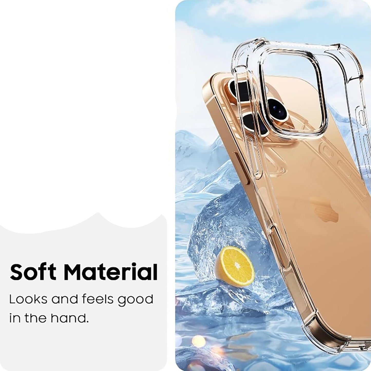 For iPhone 15 Pro Max Clear Case  + 2 x Screen Protectors