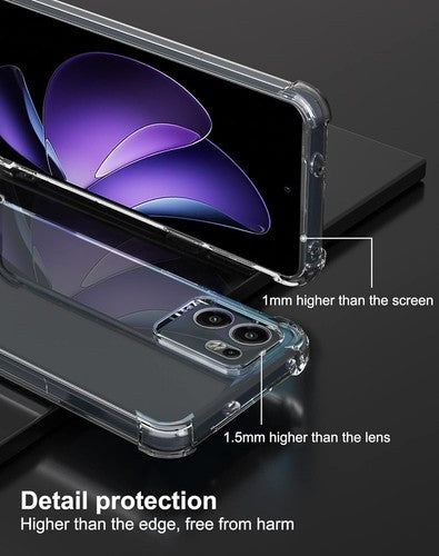 For OPPO Reno13  Shock proof Clear Case + 1 x Screen Protector