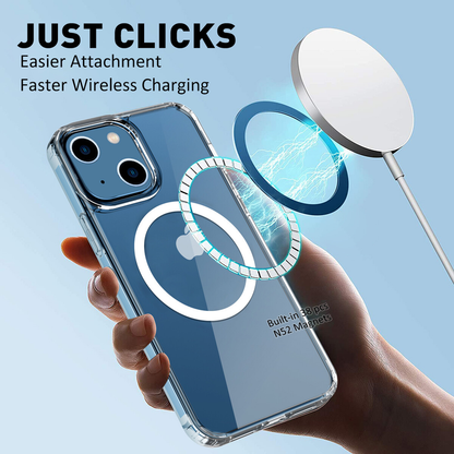 For iPhone 15 Clear Case MagSafe + 1x Screen Protector