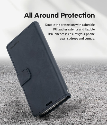 For iPhone 12 mini  Flip Wallet Navy Blue Case