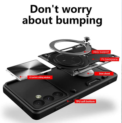 Shockproof case with Camera Slide Window Cover For Samsung Galaxy A15