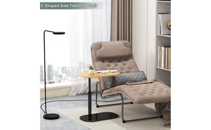 Small  Height Adjustable C Shaped End Table for Sofa and Bed