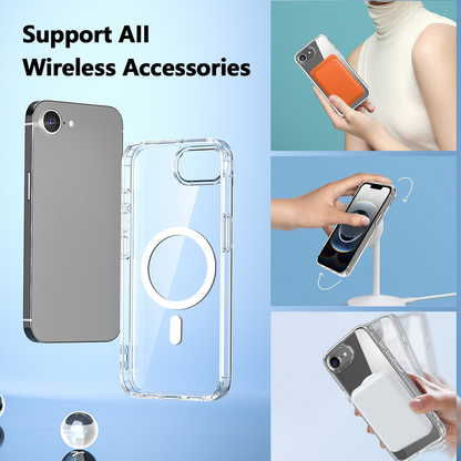 Clear Case for iPhone 17E Shockproof Magnet Cover