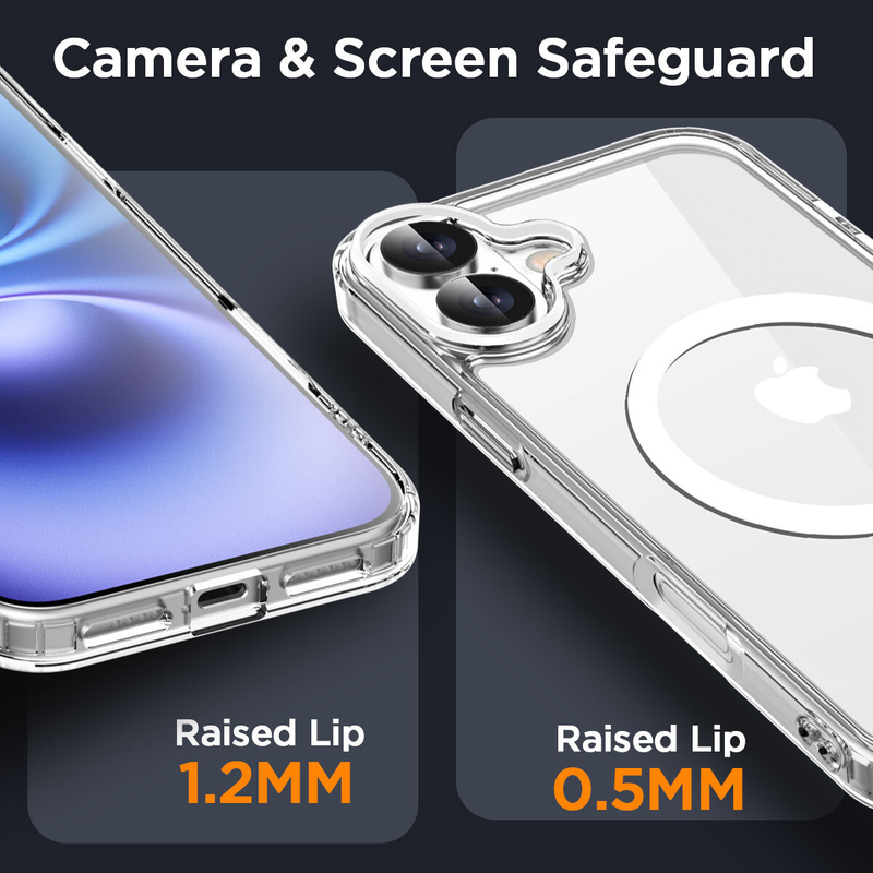 For iPhone 16 Magnet Clear Protective Cover