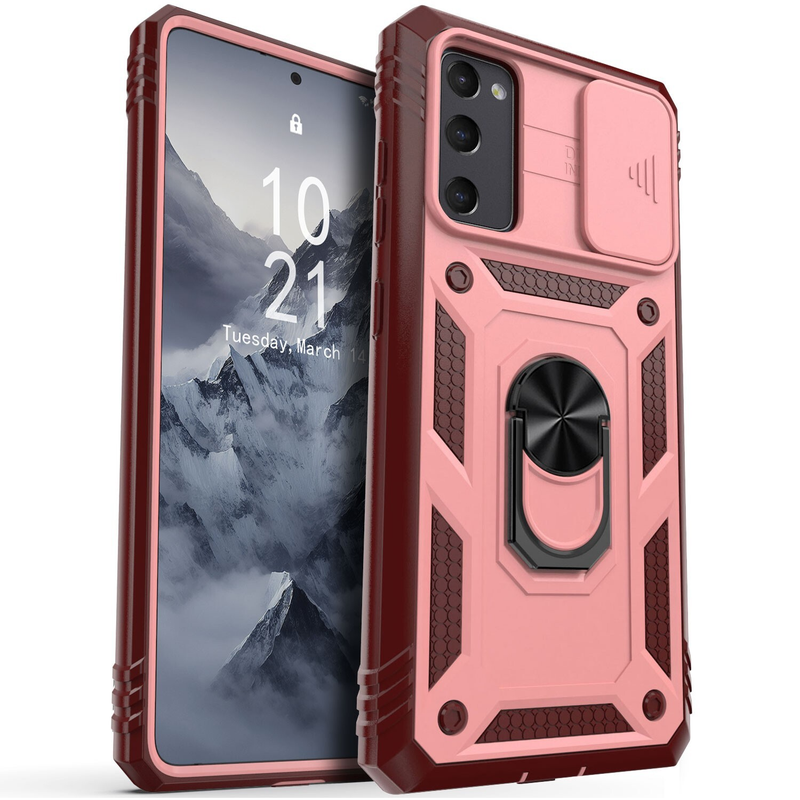 For Samsung Galaxy S24 FE Shockproof Case-Pink/Red