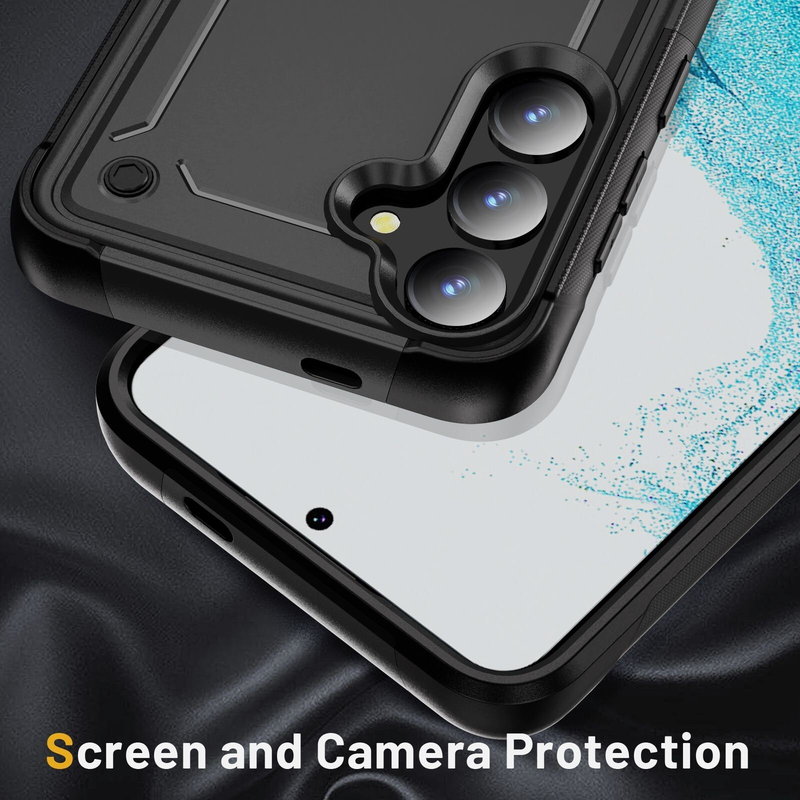 For Samsung Galaxy S24 Grip shockproof tradie phone case,Black