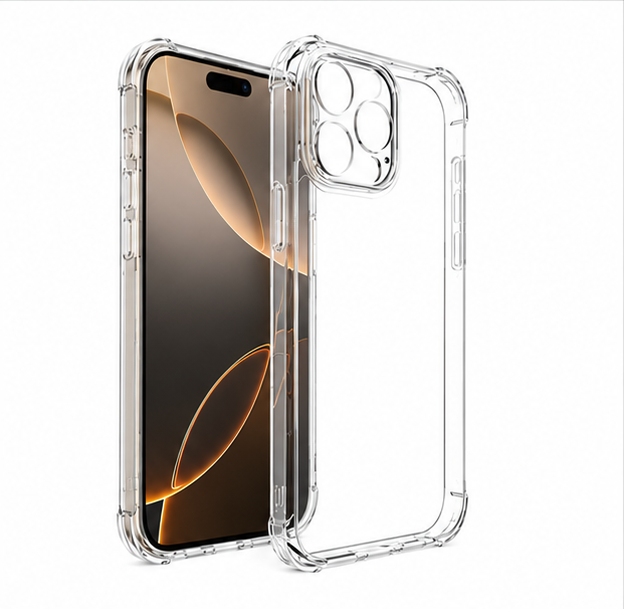 For iPhone 16 Pro Max Shockproof Crystal Clear Phone Case