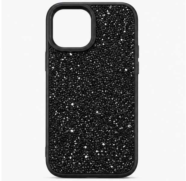 Glitter Protective Case for iPhone 15 – Shockproof Slim Fit Sparkle Back Cover (Black)