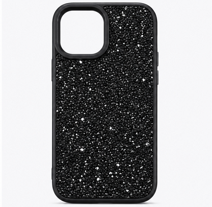 Glitter Protective Case for iPhone 15 – Shockproof Slim Fit Sparkle Back Cover (Black)