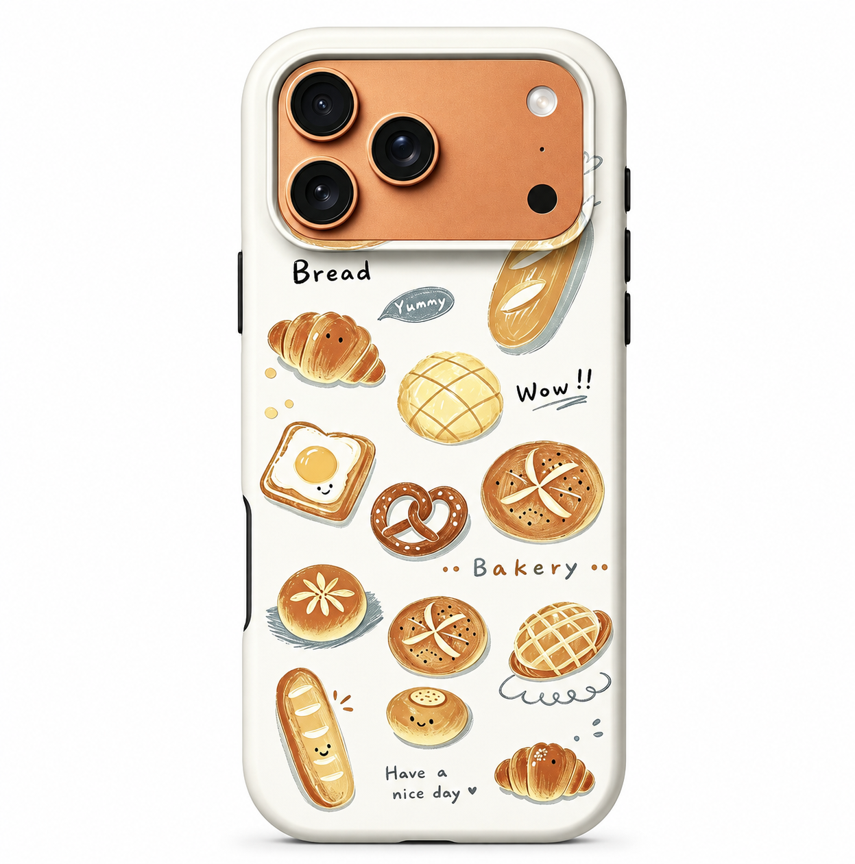 For iPhone 17 Pro Max Magsafe Case- Bakery Pattern Dual Layer Protection