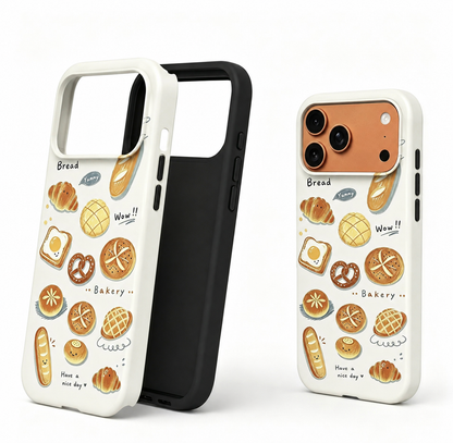 For iPhone 17 Pro Max Magsafe Case- Bakery Pattern Dual Layer Protection