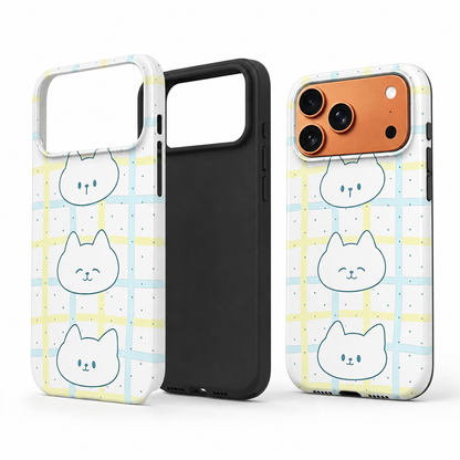 For iPhone 17 Pro Magsafe Case- Cat Pattern Dual Layer Protection
