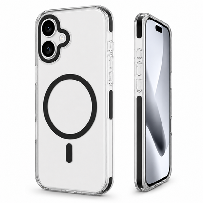 For iPhone 16+Plus Clear Magsafe Case – MagSafe Compatible Shockproof Protective Cover