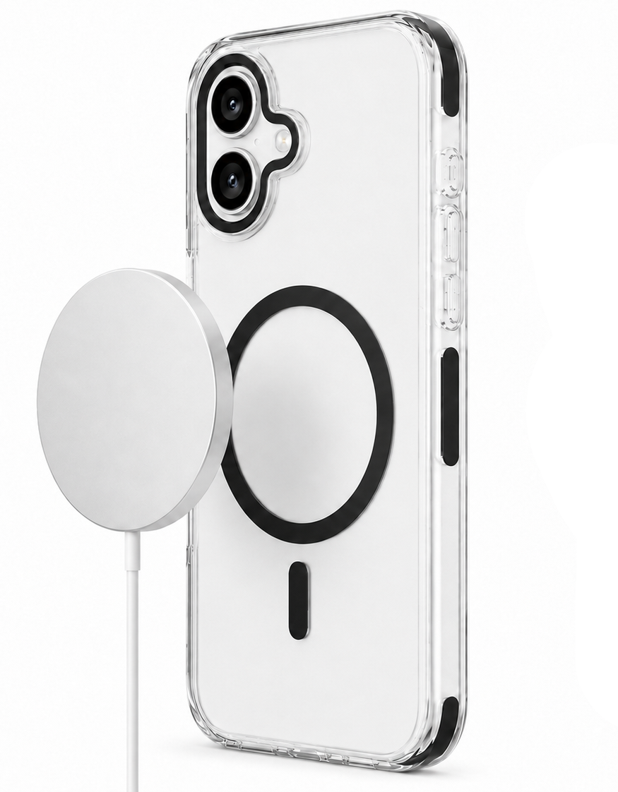 For iPhone 16+Plus Clear Magsafe Case – MagSafe Compatible Shockproof Protective Cover