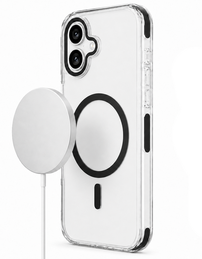 For iPhone 16+Plus Clear Magsafe Case – MagSafe Compatible Shockproof Protective Cover