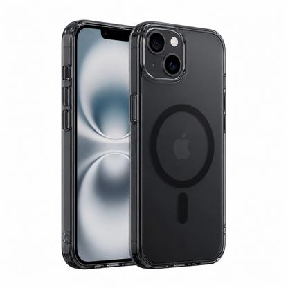For iPhone 14 Magsafe Case – Black Clear Shockproof Cover