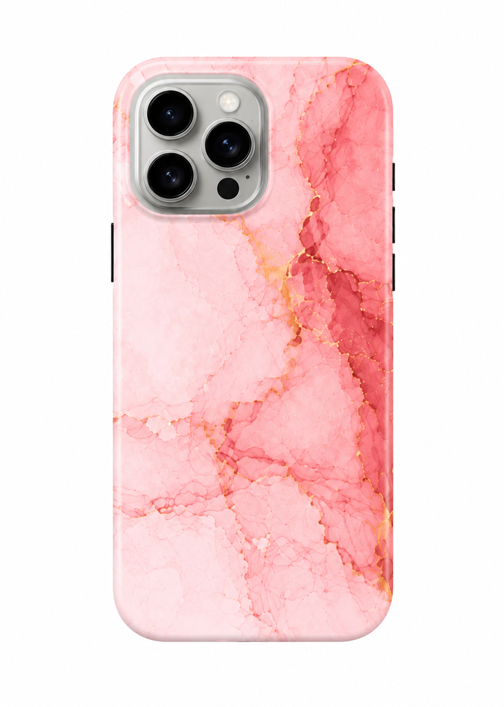 For iPhone 13 Pro Magsafe Marble Pattern Dual Layer Protective Case – Pink