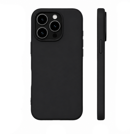 For iPhone 16 Pro Max Premium Silicone Case – Soft Touch Shockproof Protective Cover (Black)