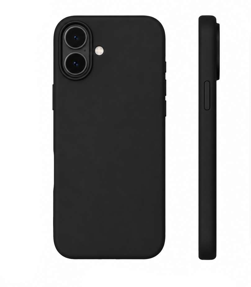 For iPhone 17 Silicone Case – Premium Shockproof Matte Finish,Black
