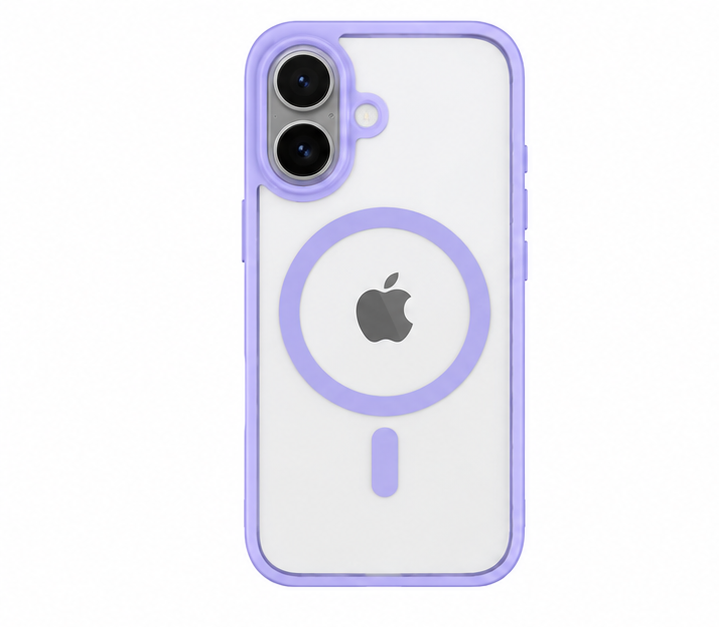 For iPhone 16 MagSafe Compatible Case Shockproof Anti Drop-Light Purple